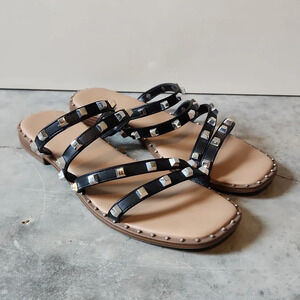 a new day black‎ stud sandals